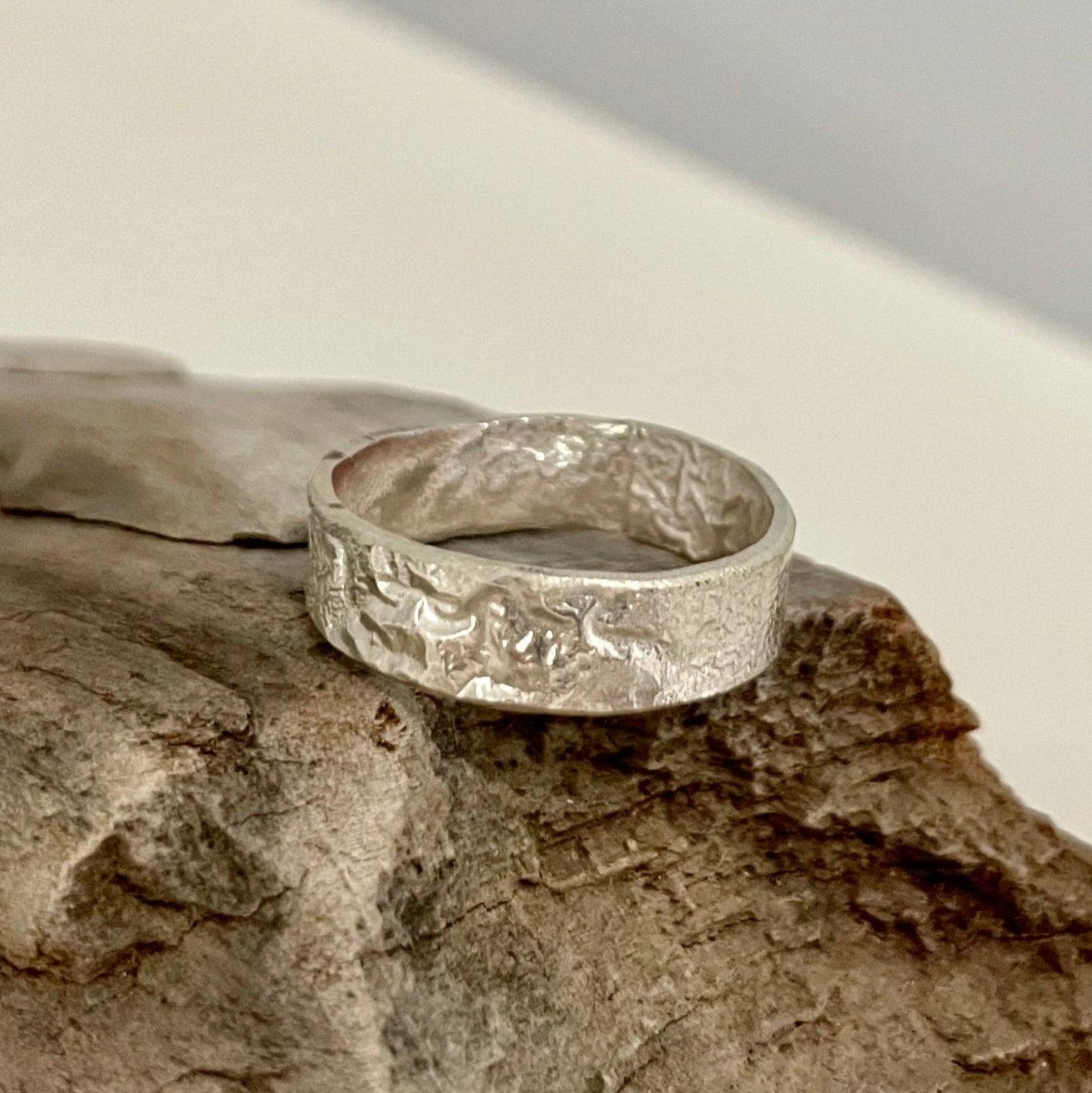 Reticulated Silver Ring Size 8.5