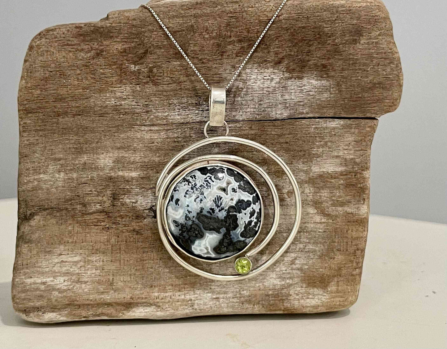 Silver, Jasper and Peridot Necklace - eliza brown jewelry