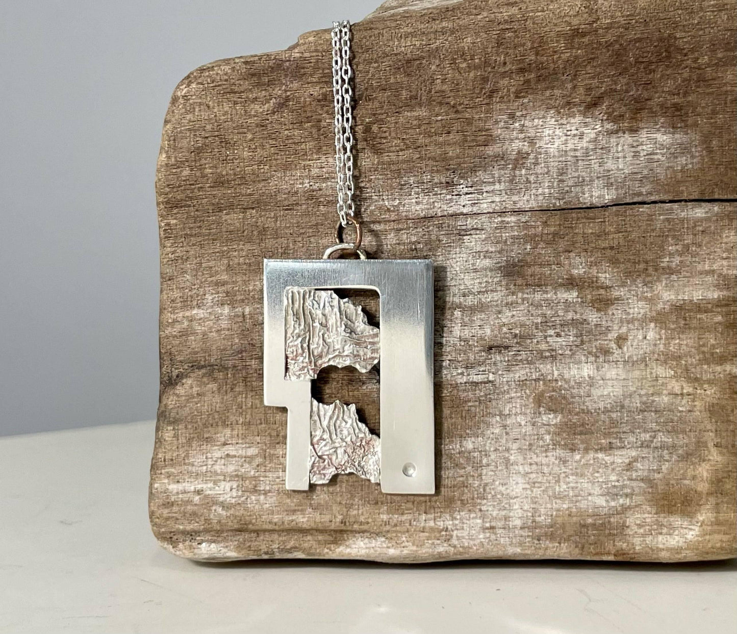 Reticulated Silver Necklace