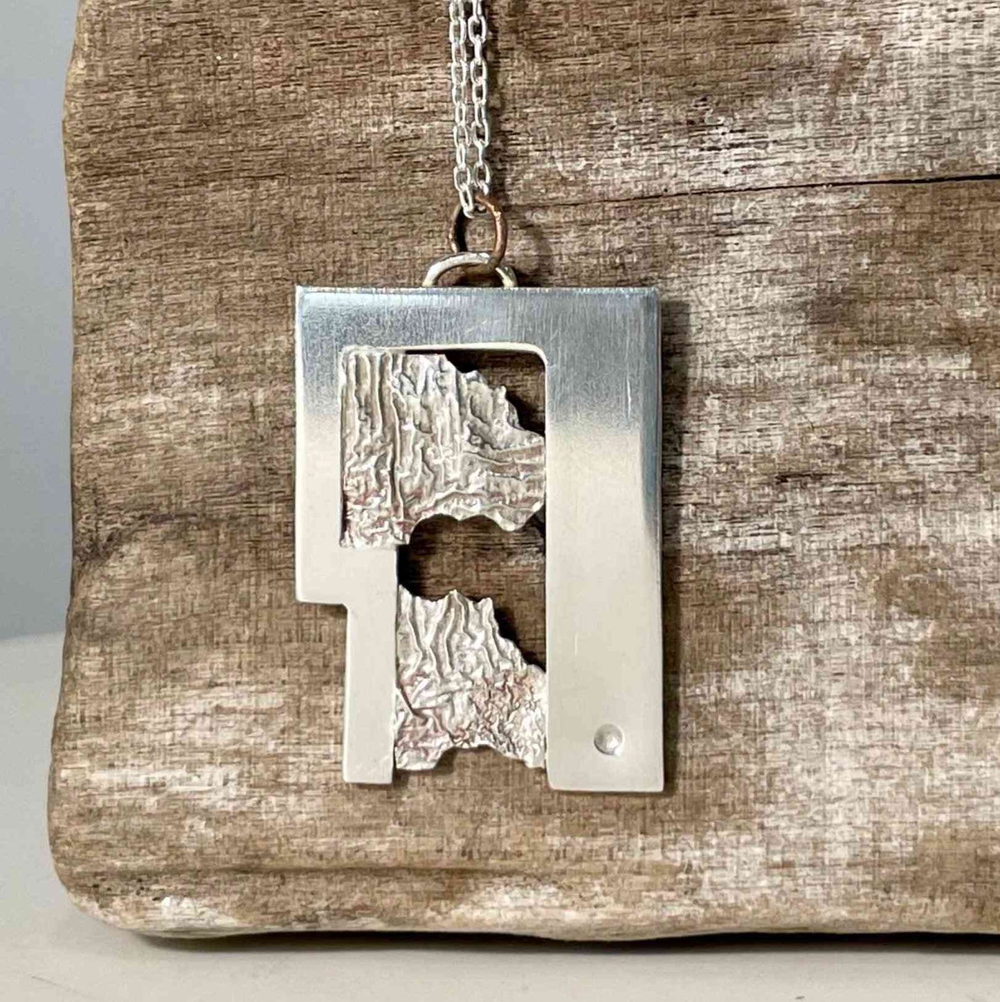 Sterling Silver Reticulated Necklace - eliza brown jewelry