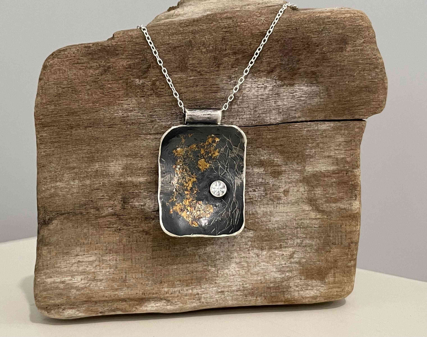 Keum Boo Rustic Silver Necklace - eliza brown jewelry