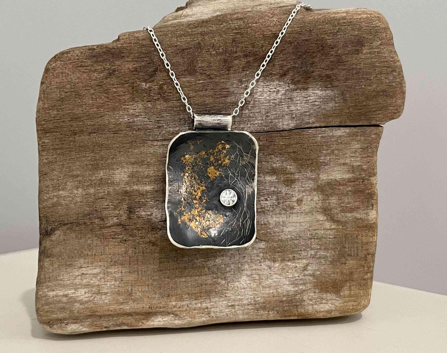 Keum Boo Rustic Silver Necklace - eliza brown jewelry