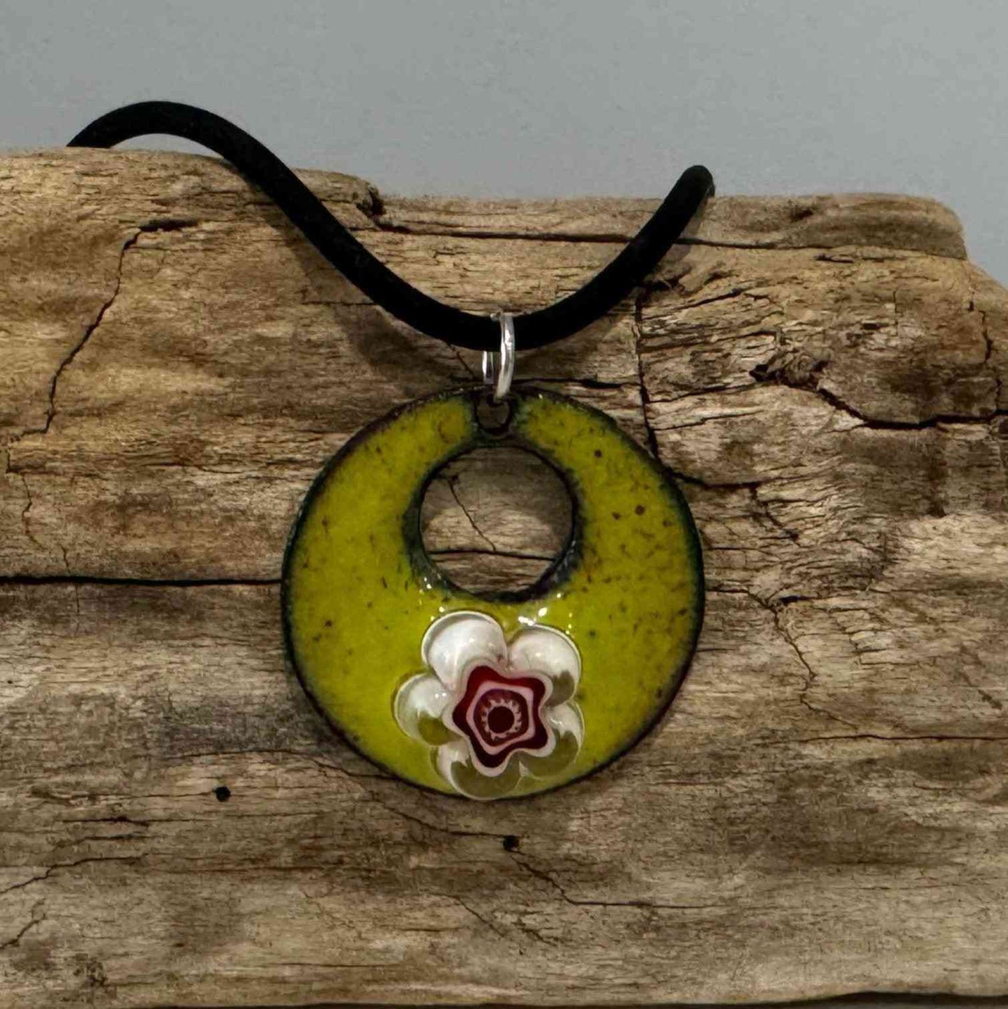 Floral Enamel Necklace - eliza brown jewelry