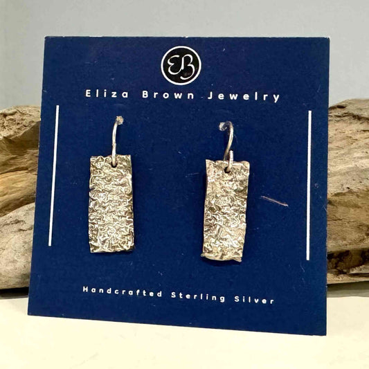 Reticulated Silver Earrings - eliza brown jewelry