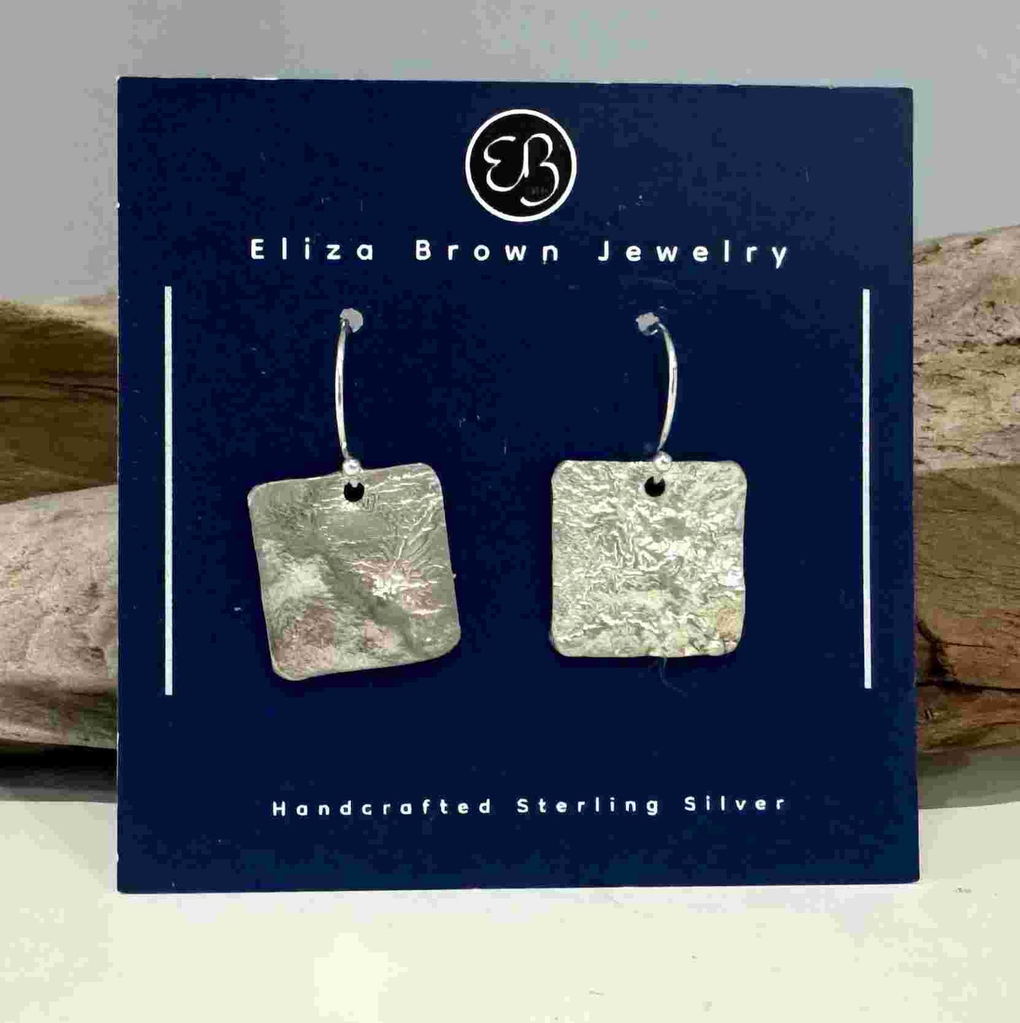Reticulated Silver Earrings - eliza brown jewelry