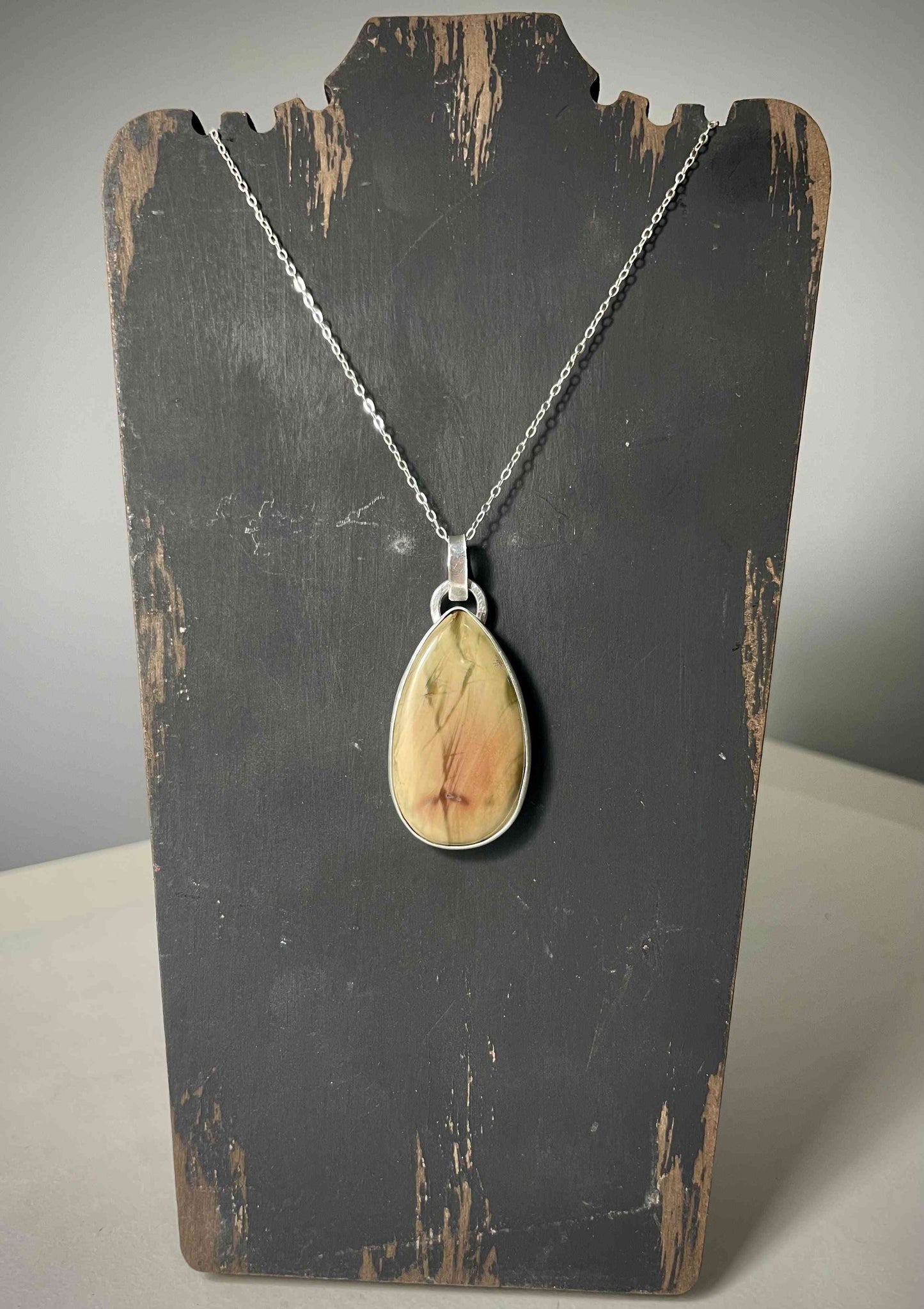 Sterling Silver and Jasper Pendant - eliza brown jewelry