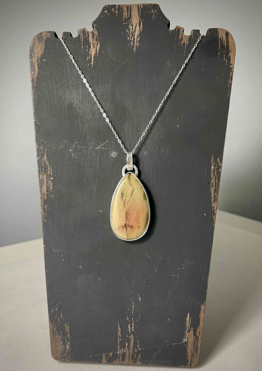 Sterling Silver and Jasper Pendant - eliza brown jewelry