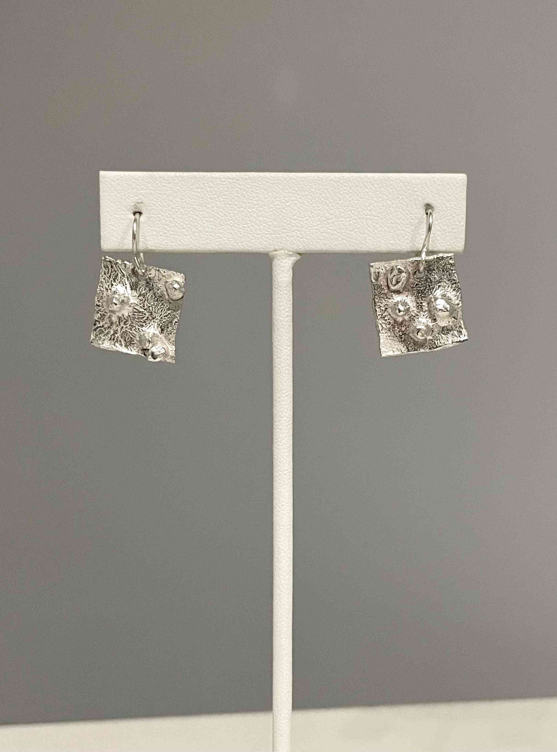 Reticulated Silver Earrings - eliza brown jewelry