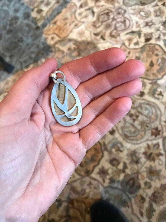 Sterling Silver and Jasper Pendant - eliza brown jewelry