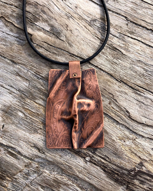 unique one of a kind rustic organic style necklace