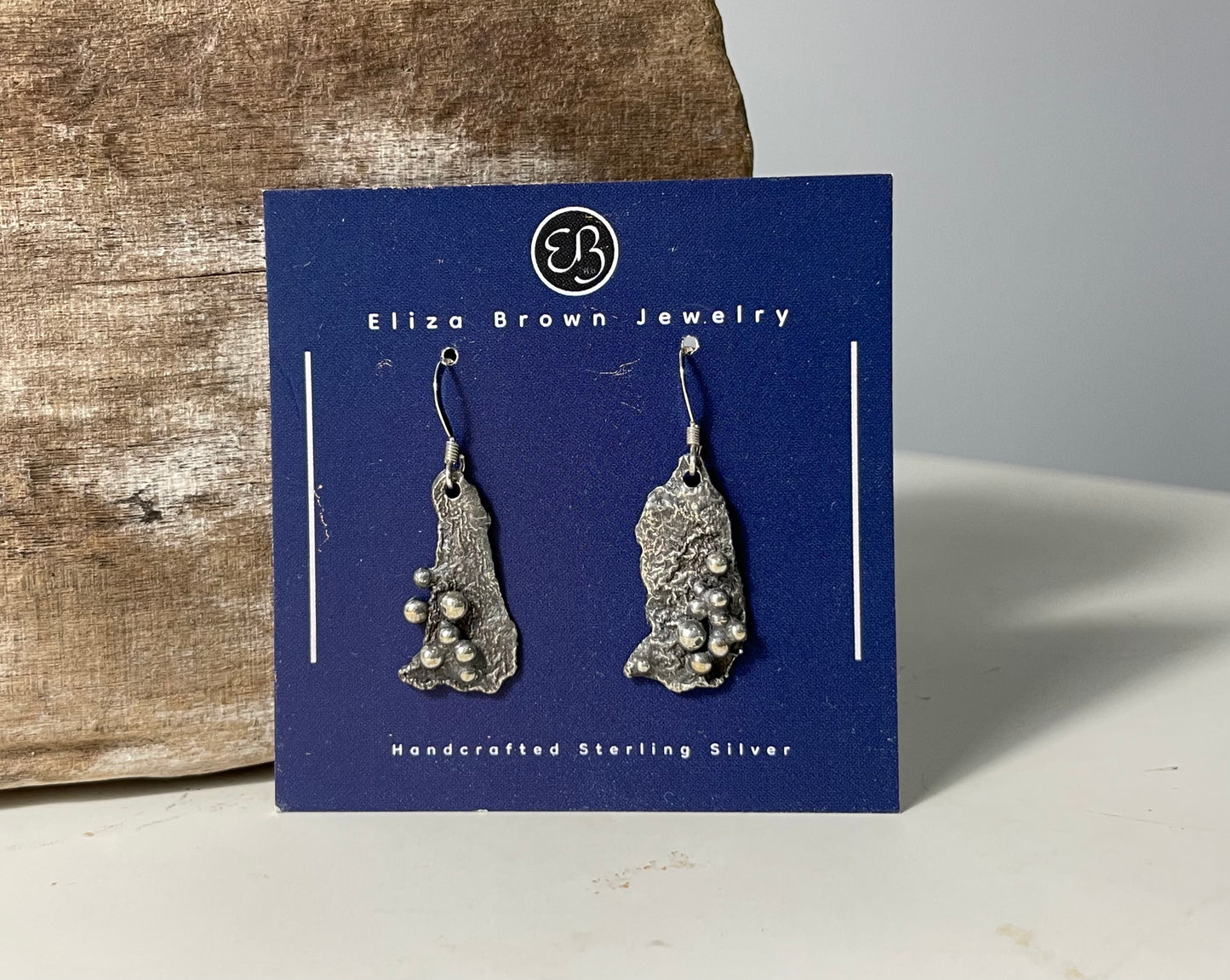 Silver Reticulated Earrings