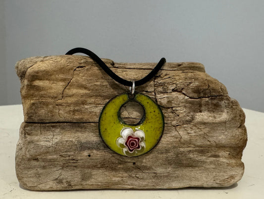 Floral Enamel Necklace