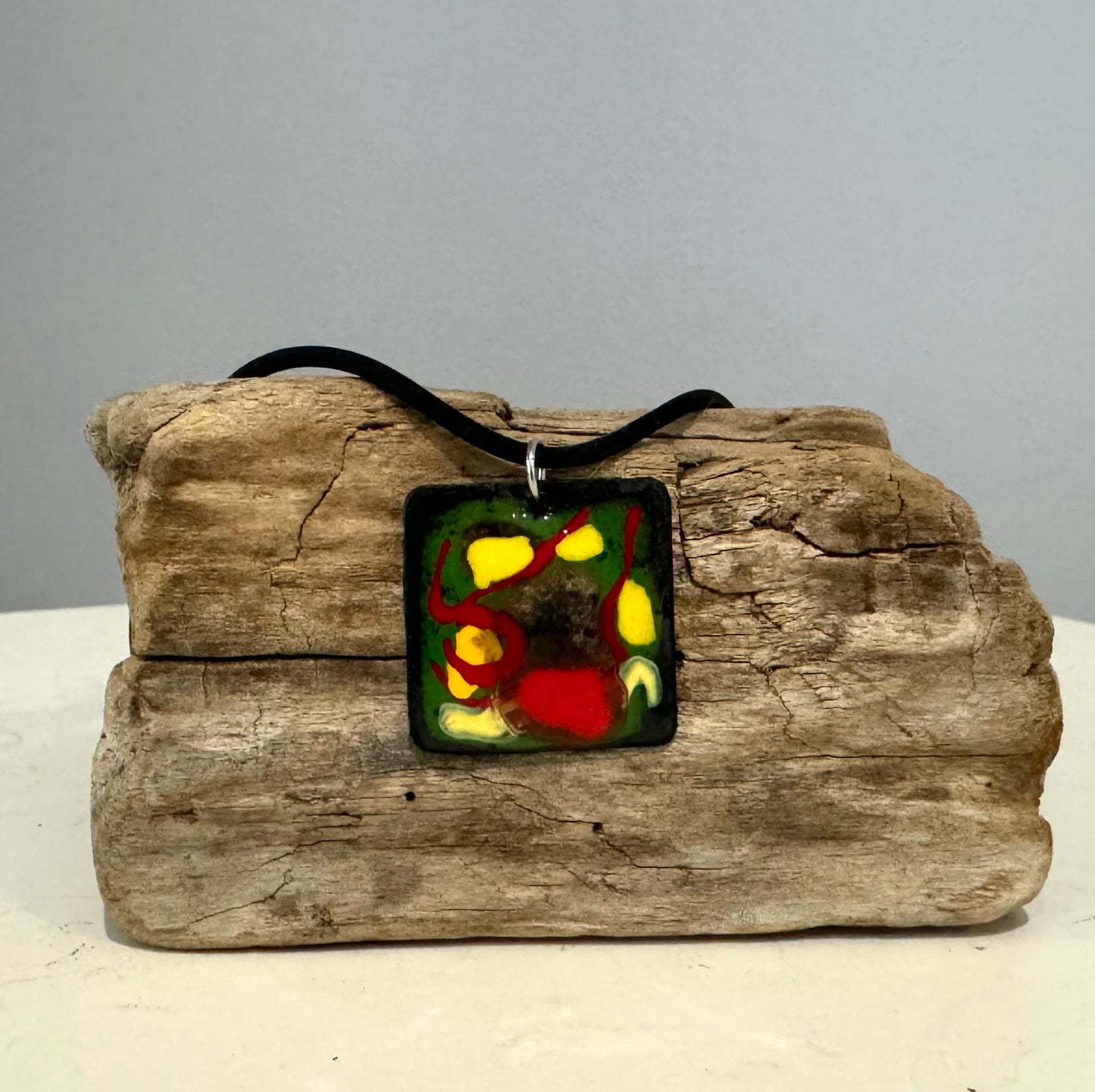 Abstract Enamel Necklace