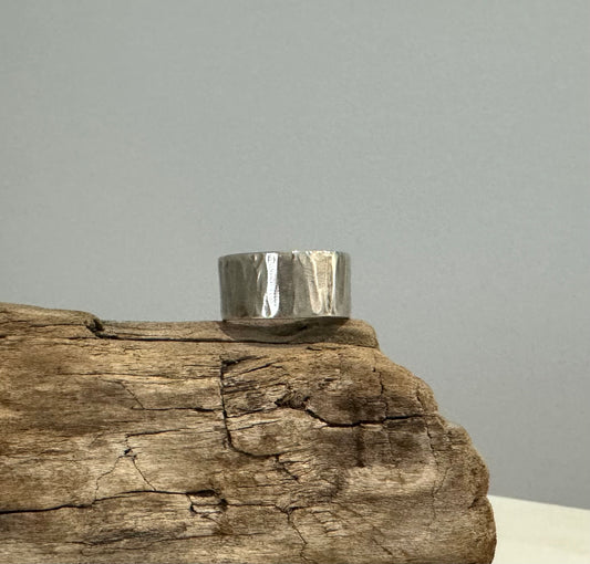 Hammered Sterling Silver Ring Size 7